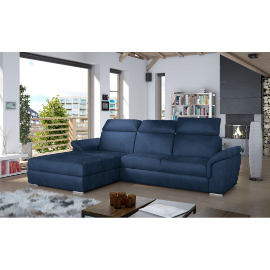 Kampinė sofa Trevisco su patalynės dėže, audinys Monolith 77