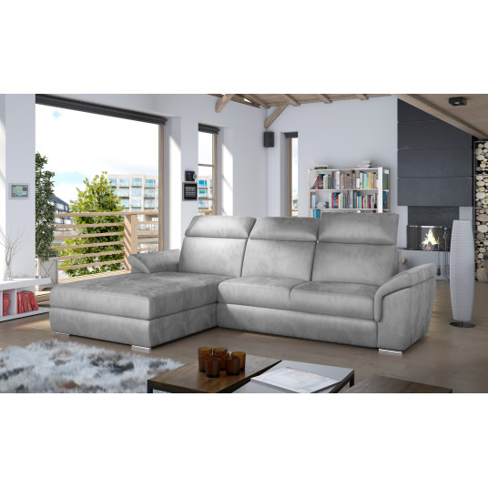 Kampinė sofa Trevisco su patalynės dėže, audinys Monolith 84
