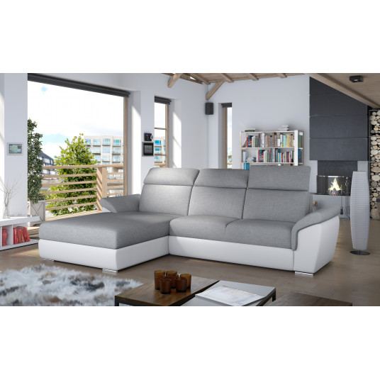 Kampinė sofa Trevisco su patalynės dėže, audinys Sawana 21, Soft 17