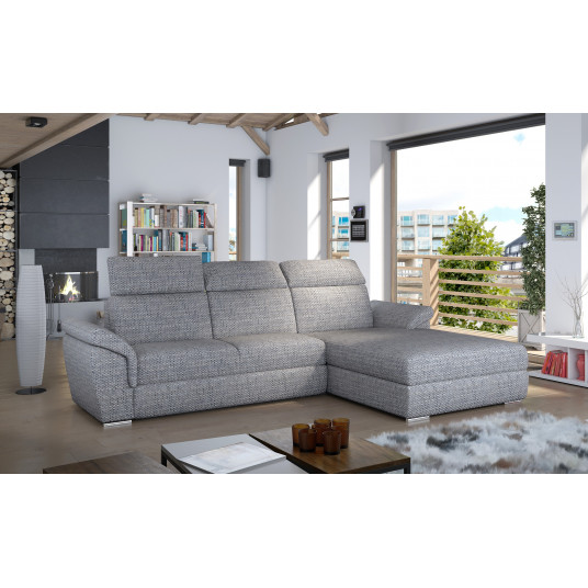 Kampinė sofa Trevisco su patalynės dėže, audinys Berlin 01