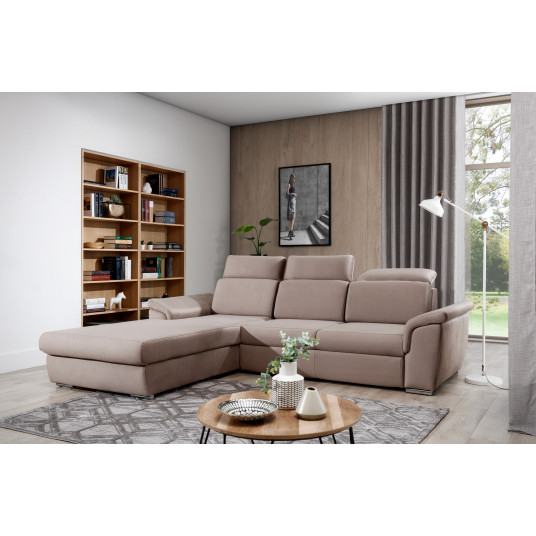 Kampinė sofa Trevisco su patalynės dėže, audinys Solar 16