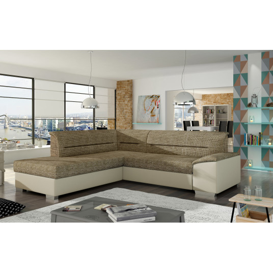 Kampinė sofa Verso su patalynės dėže, audinys Orinoco 85, Orinoco 100
