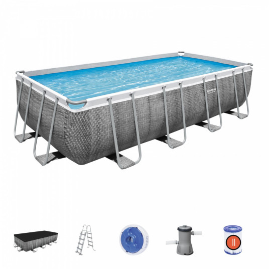 Karkasinis baseinas Bestway Power Steel, 488x244x122 cm