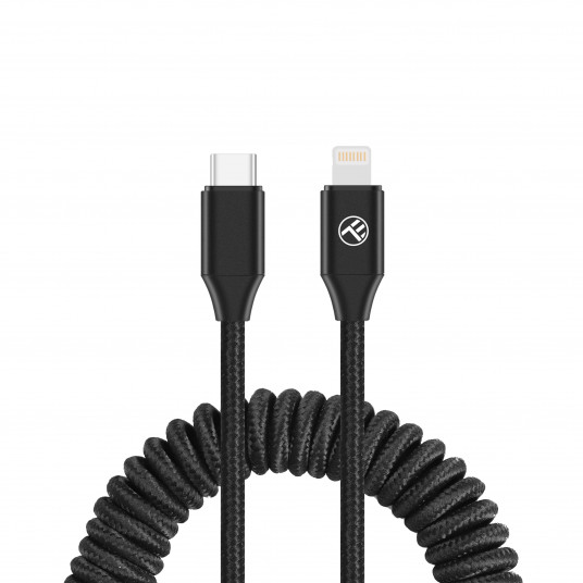  Tellur Extendable USB-C to Lightning Cable PD27W up to 1.8m Black 