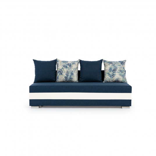 Sofa - lova Calia su patalynės dėže mėlyna, Sawana 80, Soft 17