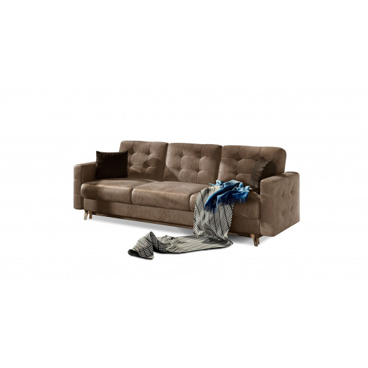 Sofa - lova Asgard su patalynės dėže ruda, Monolith 09, Monolith 29 