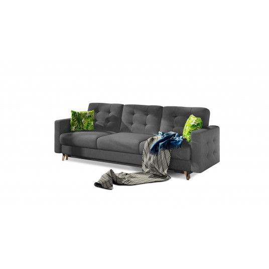 Sofa - lova Asgard su patalynės dėže pilka, Ontario 96, Jungle 32