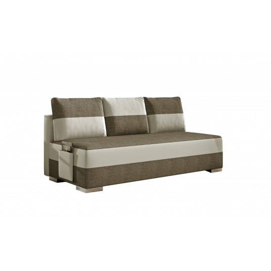 Sofa - lova Atila su patalynės dėže ruda, Sawana 25, Soft 33