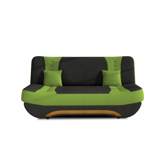 Sofa - lova Ewa II su patalynės dėže juoda, Alova 04, Alova 42