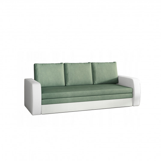  Sofa - lova Inversa su patalynės dėže žalia, Soro 34, Soft 17 