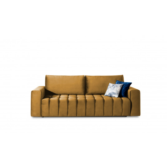  Sofa - lova Lazaro su patalynės dėže geltona, Monolith 48 