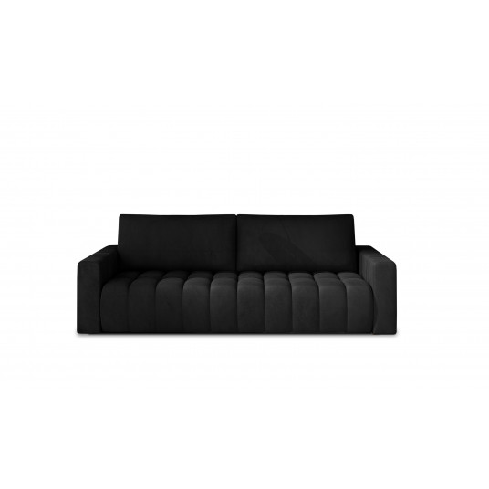 Sofa - lova Lazaro su patalynės dėže juoda, Mat Velvet 99