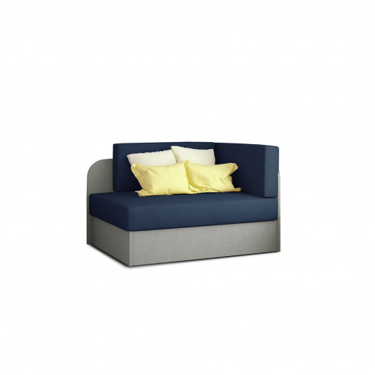 Sofa - lova Rosa su patalynės dėže mėlyna, Alova 79, Alova 10