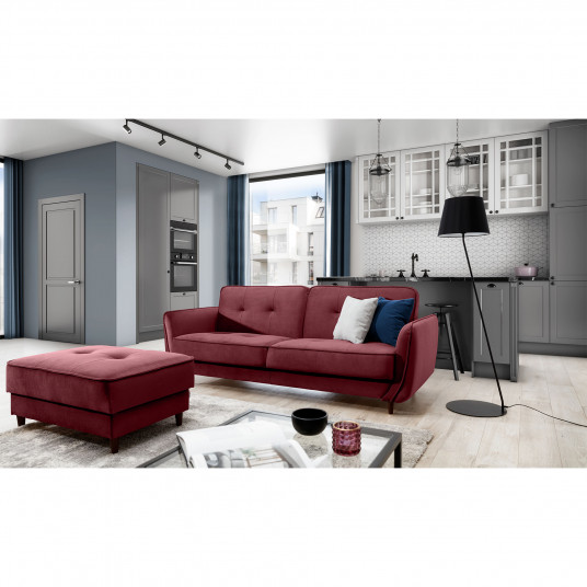 Sofa - lova Bellis su patalynės dėže violetinė, Loco 25