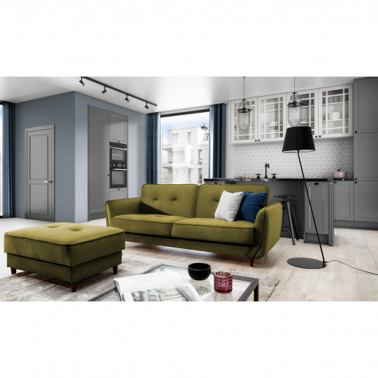 Sofa - lova Bellis su patalynės dėže žalia, Nube 33