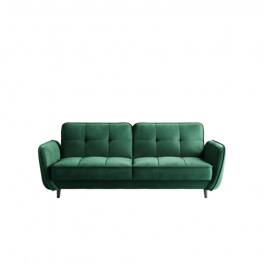 Sofa - lova Bellis su patalynės dėže žalia, Lukso 35