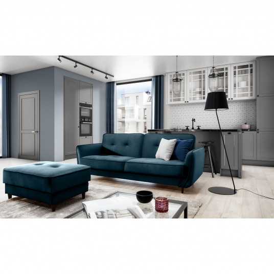  Sofa - lova Bellis su patalynės dėže mėlyna, Monolith 77 