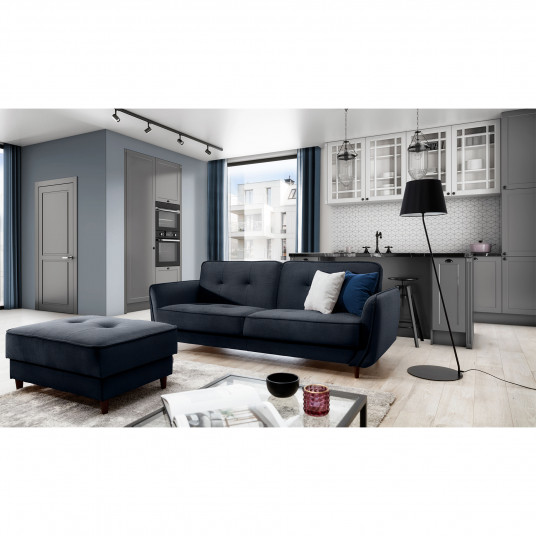  Sofa - lova Bellis su patalynės dėže mėlyna, Monolith 79 
