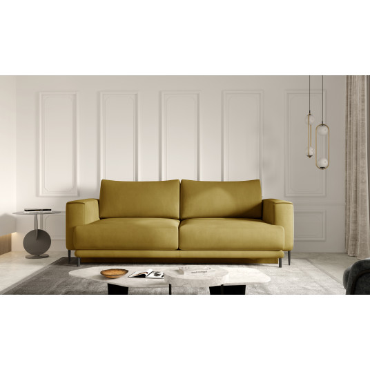 Sofa - lova Dalia su patalynės dėže geltona, Nube 45