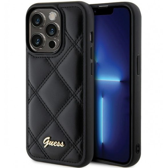  Guess Quilted Metal Logo Case for Apple iPhone 15 Pro Max 