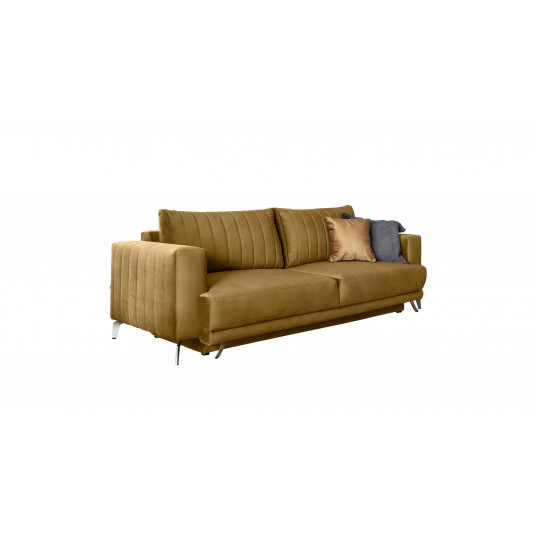Sofa - lova Elise su patalynės dėže geltona, Loco 45