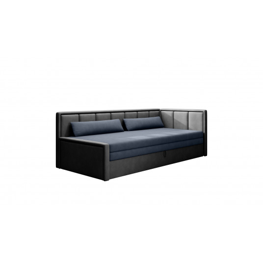 Sofa - lova Fulgeo su patalynės dėže mėlyna, Poco 40, Poco 4