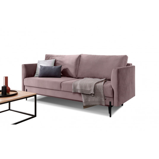 Sofa - lova Revi su patalynės dėže rausva, Loco 24
