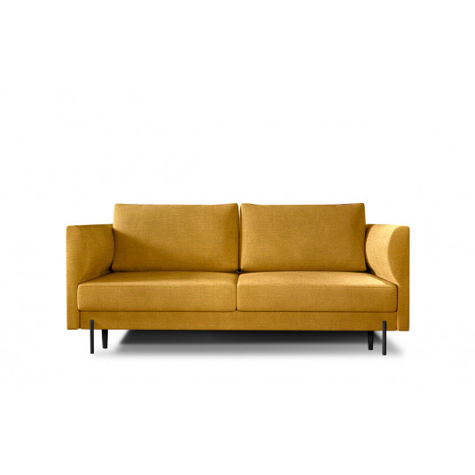 Sofa - lova Revi su patalynės dėže geltona, Nube 45