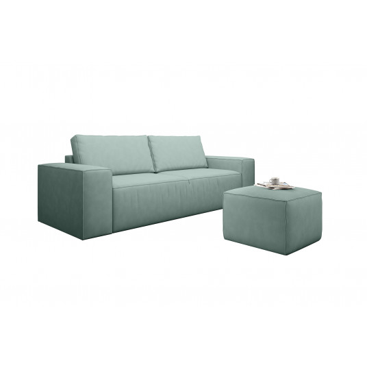 Sofa - lova Silla su patalynės dėže žalia, Poco 100