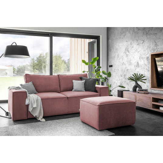 Sofa - lova Silla su patalynės dėže rausva, Velvetmat 24