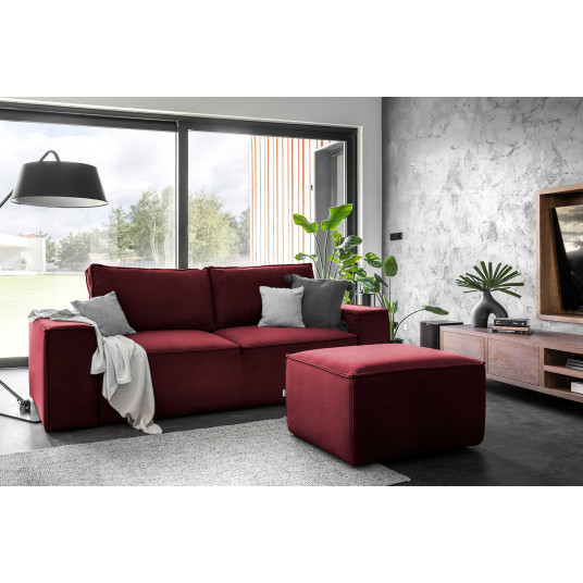 Sofa - lova Silla su patalynės dėže raudona, Loco 25