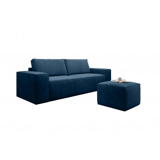 Sofa - lova Silla su patalynės dėže mėlyna, Lukso 40