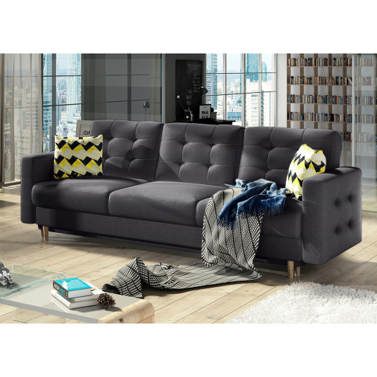 Sofa - lova Asgard su patalynės dėže pilka, Sawana 05