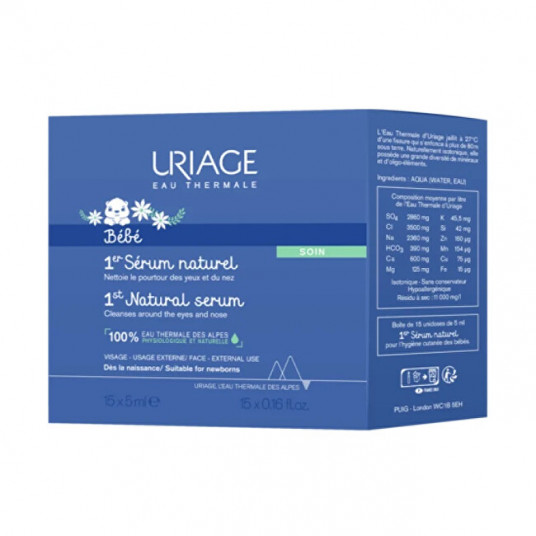  Uriage - Čisticí termální voda Bébé (1st Natural Serum) 15 x 5 ml 