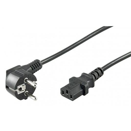  Goobay 68604 Cold-device connection cord, angled; 1.5 m, black 