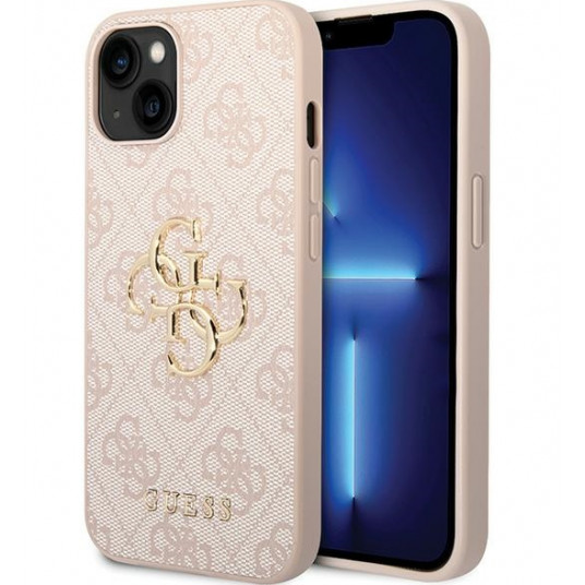 Guess PU Leather 4G Metal Logo Case for Apple iPhone 15 Plus