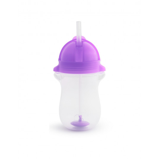 MUNCHKIN gertuvė su šiaudeliu, violetinė, 12mėn+, 296 ml, 90144