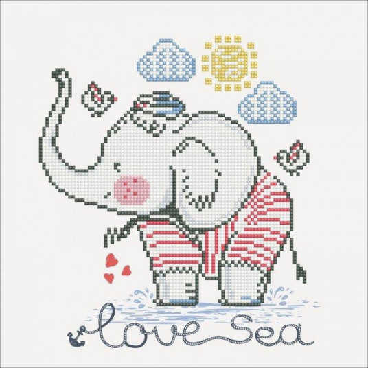  Deimantinė mozaika LOVE SEA 32x32 