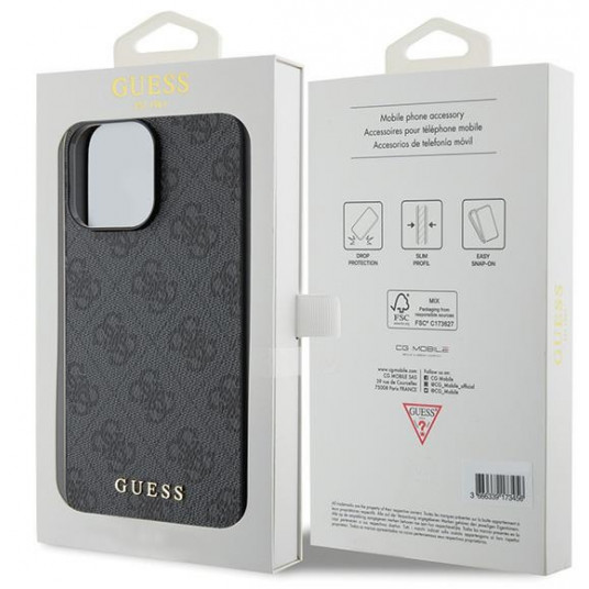 Guess PU 4G Metal Logo Case for Apple iPhone 15 Pro
