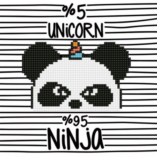  Deimantinė mozaika NINJA PANDA-CORN 20,3x20,3 