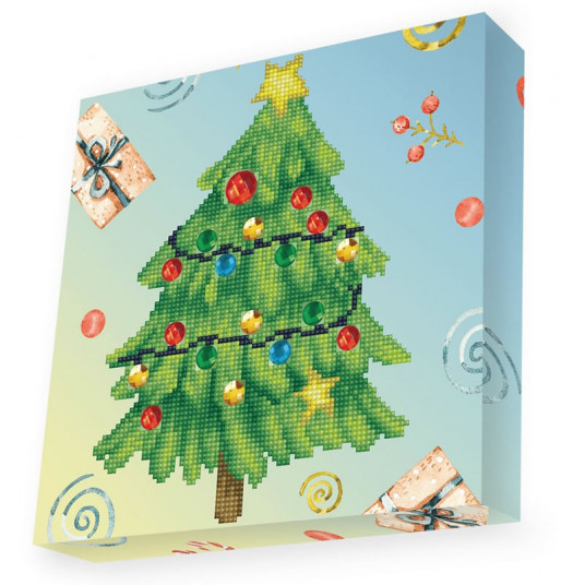 Deimantinė mozaika MERRY CHRISTMAS TREE 28x28