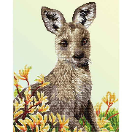  Deimantinė mozaika KANGAROO & KANGAROO PAW FLOWER 41x51 