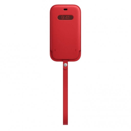  "Leather Sleeve with MagSafe iPhone 12/12 Pro" (PRODUCT) Red 