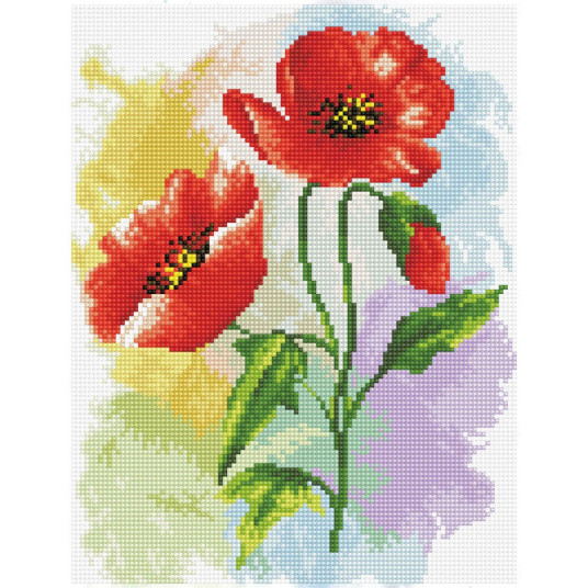  Deimantinė mozaika POPPY POSTER 