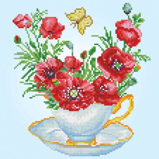  Deimantinė mozaika TEATIME POPPOES 32x32 