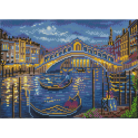  Deimantinė mozaika EVENING STROLL TO THE RIALTO BRIDGE 25x35 