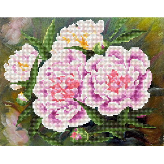  Deimantinė mozaika OMANTIC PINK PEOIES 28x35,5 