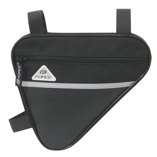 Trikampis rėmo krepšelis FORCE Classic Eco 1,3l (juodas)