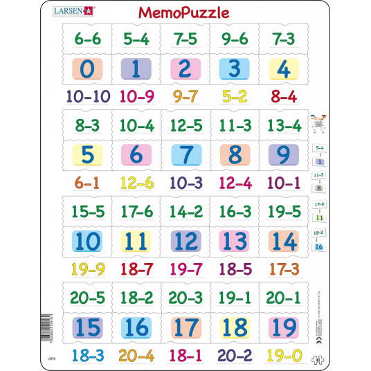 Dėlionė (puzzle) Atimtis (40)