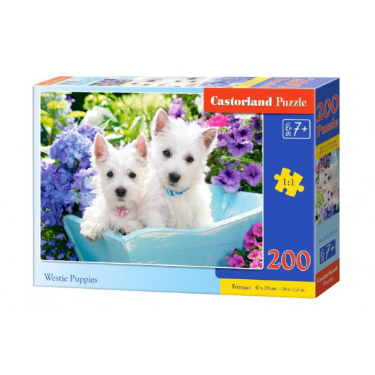 Dėlionė Castorland Westie Puppies, 200 dalių